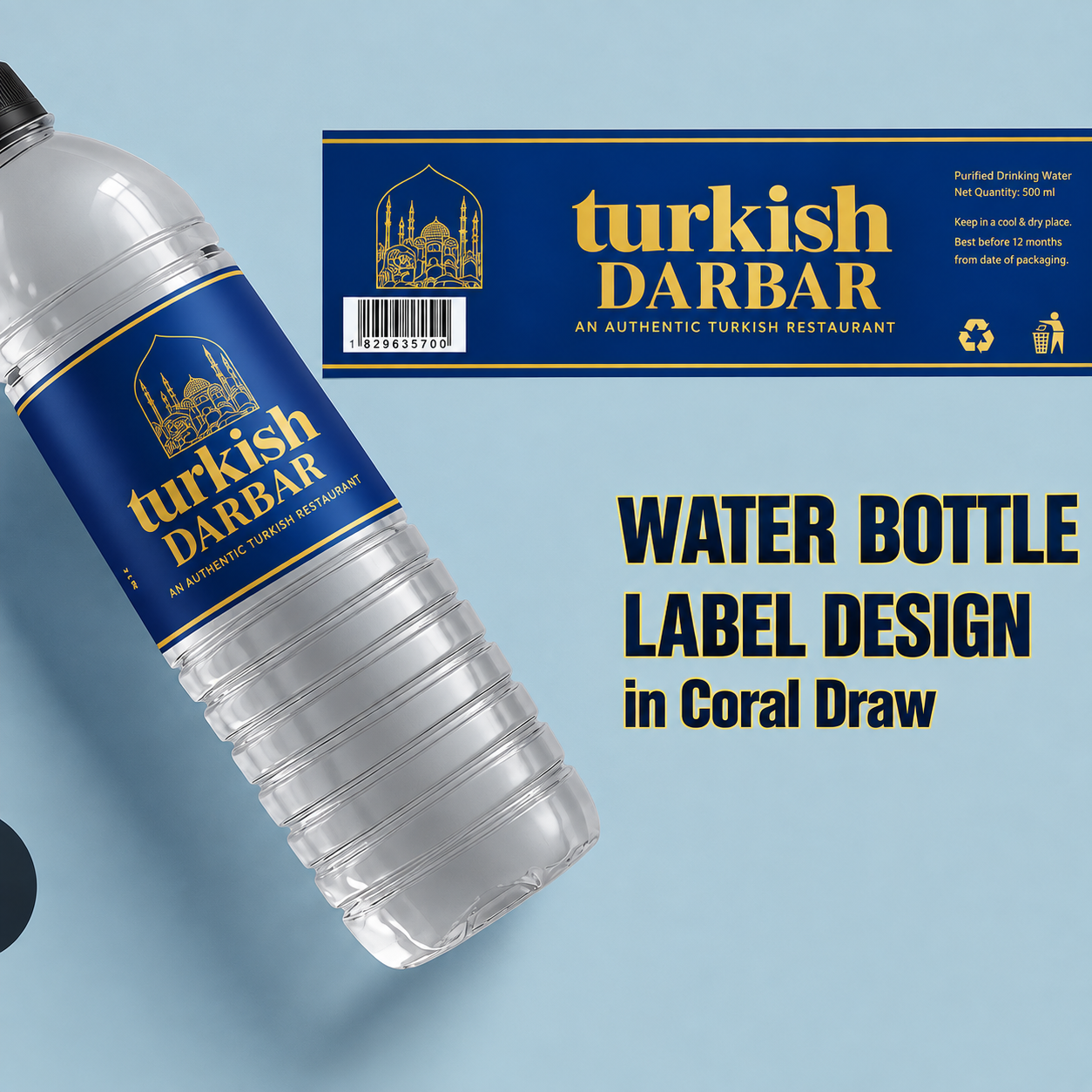 Turkish Darbar custom water bottle